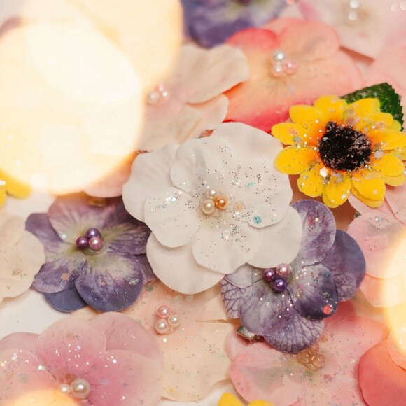 Rapunzel Inspired Flower Hair Clips (set of 20) | Accessories for Girls/Women